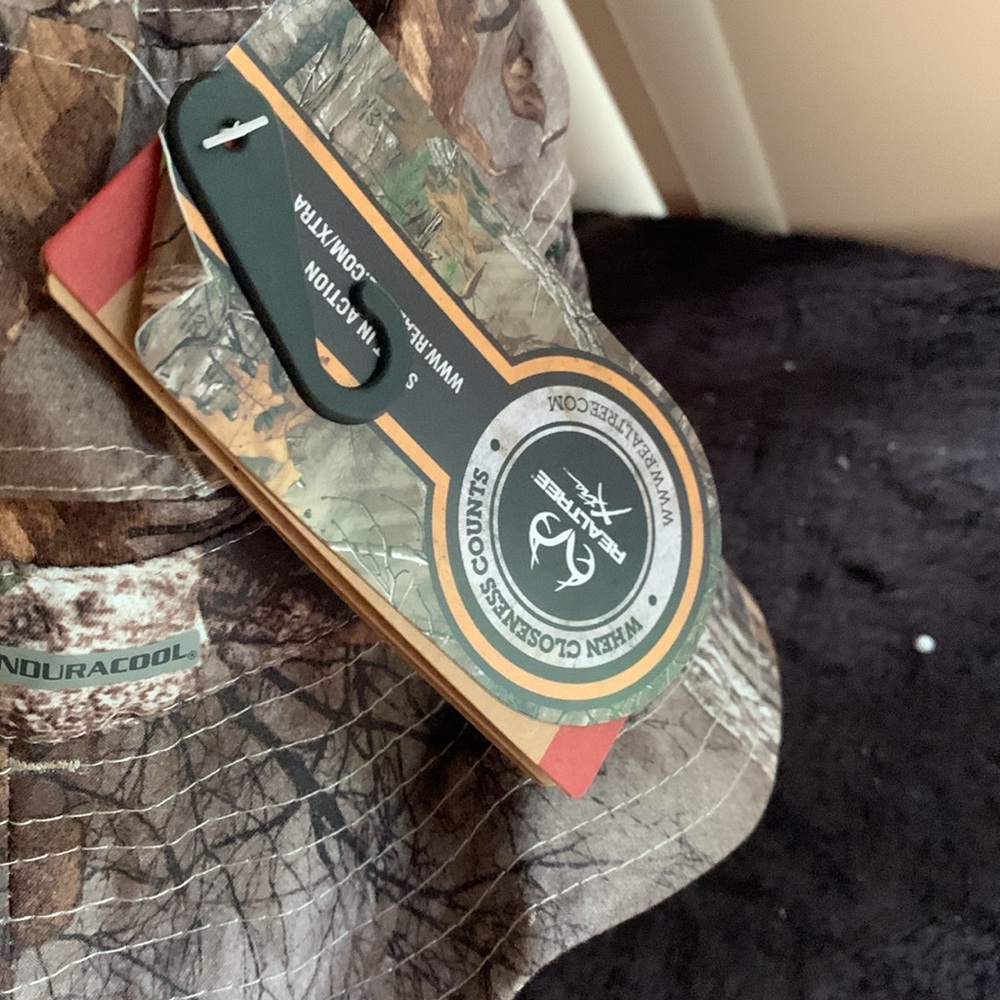 NWT-Mossy Oak Camouflage Bucket Hat with Orange Mission Logo - Picture 3 of 4